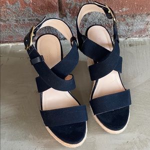 Banana Republic Factory black wedge sandals